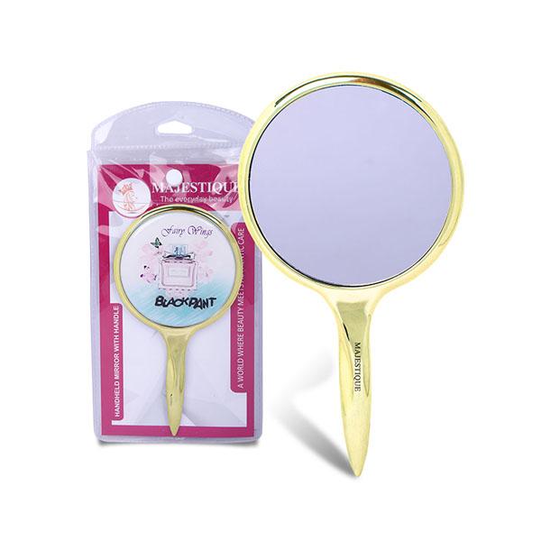 Netmeds | Majestique Handheld Mirror With Handle, Perfect for Vanity, Decorative and Travel Use - Multicolor 1's