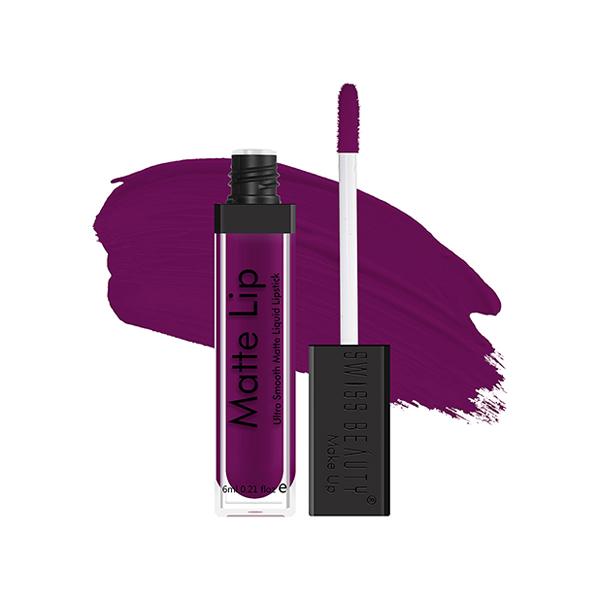 Netmeds | Swiss Beauty Ultra Smooth Matte Liquid Lipstick, Shade- Ruby 6 ml