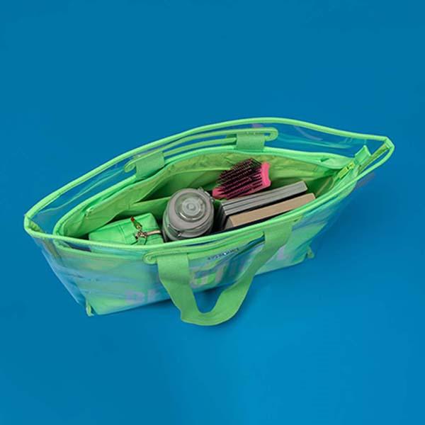 Colorbar The Bold and Beautiful Tote - Neon Green 780 gm - Makeup Pouches