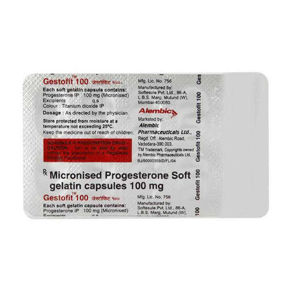 Gestofit 100mg Capsule 10'S - Hormonal Therapy-Oes