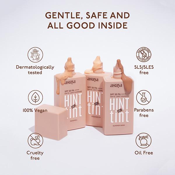 Asaya Hint Of Tint Tinted Sunscreen SPF 50 PA++++ Shade-Medium 40 ml - Body Sunscreen