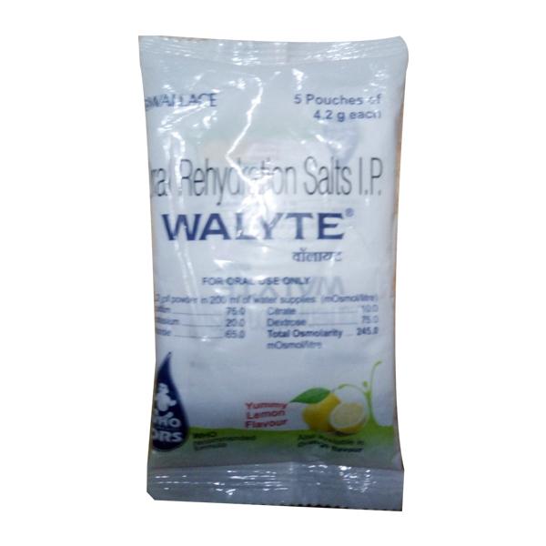 WALYTE ORS LEMON FLAVOUR Powder 5X4.4gm - Supplements-Ele