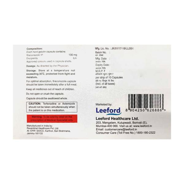 ITROSTRED SB 130 Capsule 10's - Fungal Infections-Anf