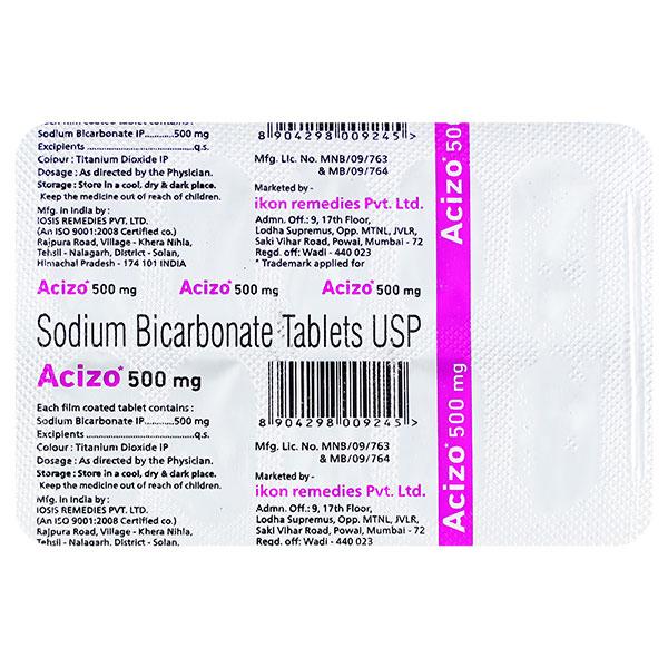 Buy ACIZO 500mg Tablet 10's Online at Upto 25% OFF | Netmeds