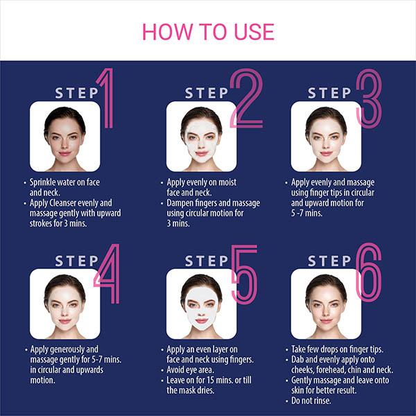 Iba Young Forever Diamond Facial Kit (6 Steps Single Use) 60 gm - Facial Kits