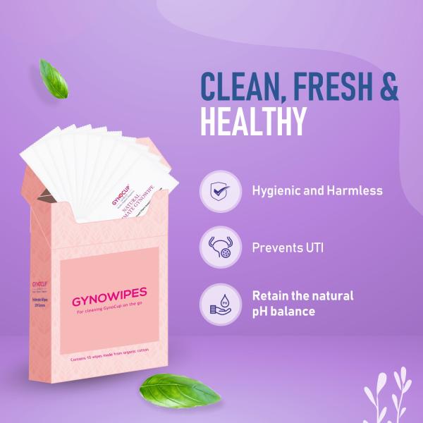 Gynocup Natural Intimate GynoWipes (Pack of 2 x 10's) - Intimate Care