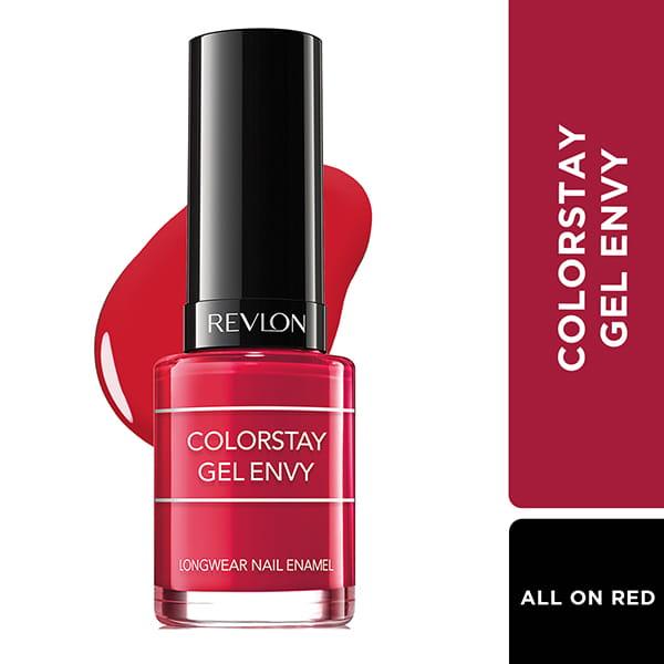 Netmeds | Revlon Colorstay Gel Envy Long Wear Nail Enamel -All On Red 11.6 Ml