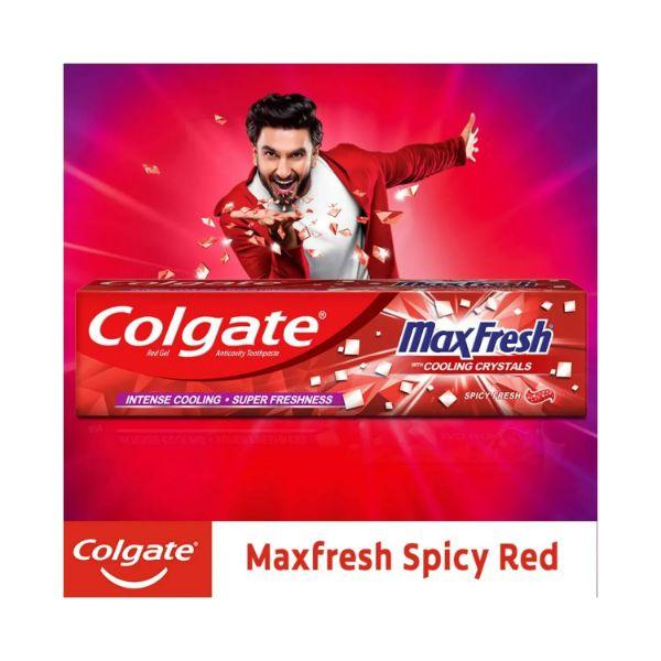 Colgate-Palmolive, Colgate MaxFresh Toothpaste, Red Gel Paste with Menthol for Super Fresh Breath (Spicy Fresh) pack of 3 150 gm - Toothpaste