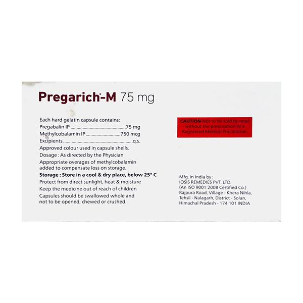 PREGARICH M 75mg Capsule 10's - Neuropathic Pain-Dru