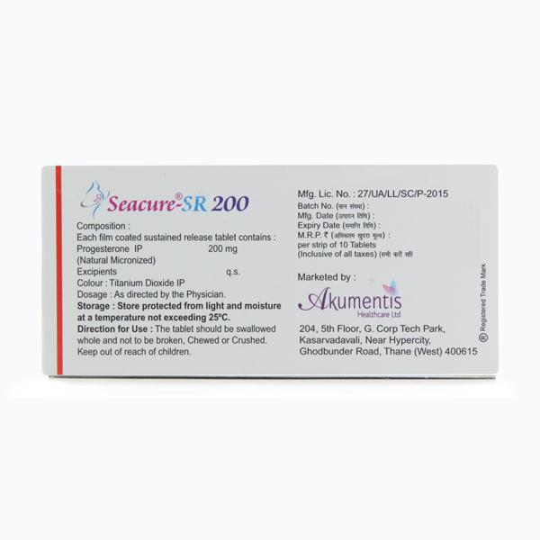 Seacure SR 200mg Tablet 10'S - Hormonal Therapy-Oes