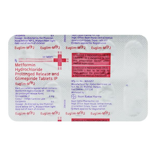 Euglim M 2mg Tablet 10'S - Diabetes-Ant