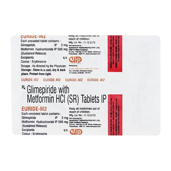 EURIDE M 2 Tablet 10's - Diabetes-Ant