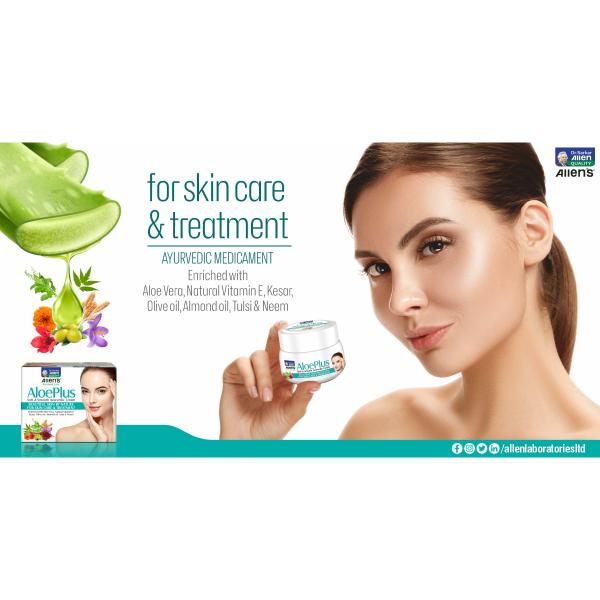 Allen Aloe Plus Soft & Smooth Cream 50 gm (Pack Of 4) 1's - Personal Care (Ayush)