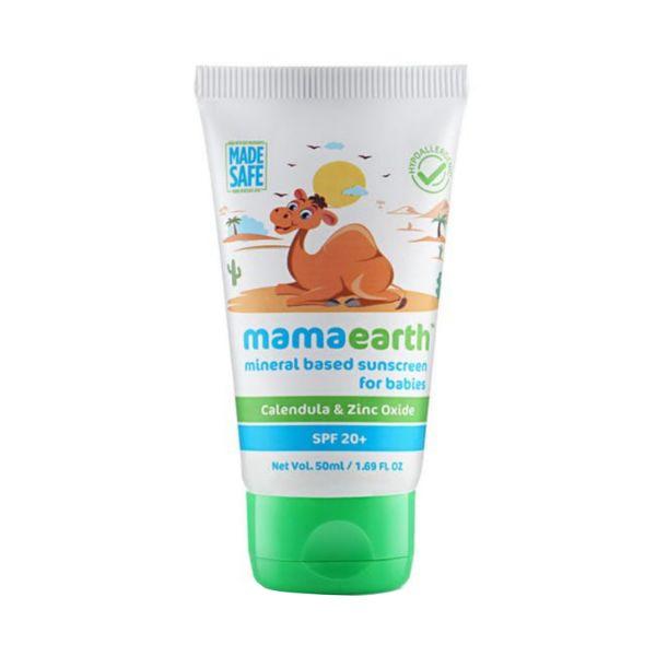 Mamaearth Mineral Based Sunscreen Calendula & Zinc Oxide SPF 20+ for Babies 50gm - Creams, Lotions & Oils