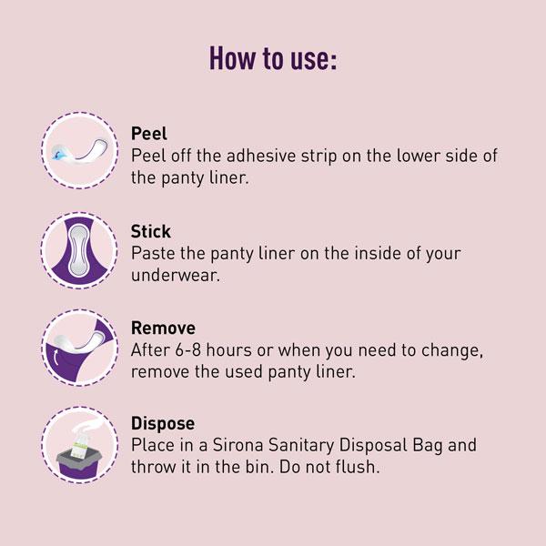 Sirona Daily Wear Cottony Soft Panty Liner (L) 60's - Panty Liners