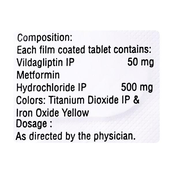 VILNIP M 500mg Tablet 15's - Diabetes-Ant