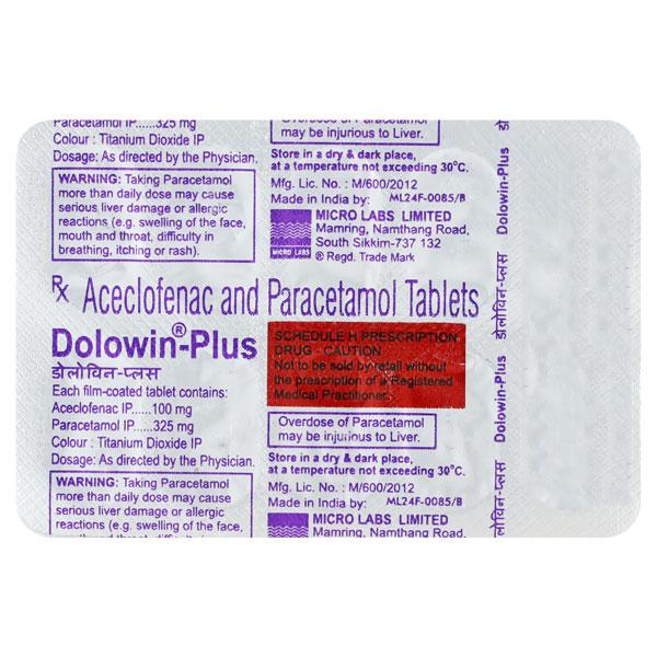 Netmeds | Dolowin Plus Tablet 10'S