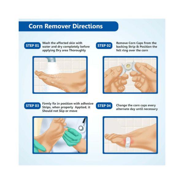 Dr foot Corn Caps 40 Strips Medicated Plaster Bandage Skin Friendly Cap 1's - Others