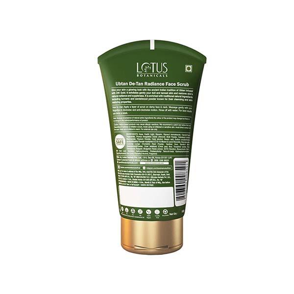 Lotus Botanicals Ubtan De-Tan Radiance Face Scrub 100 gm - Scrubs & Exfoliants