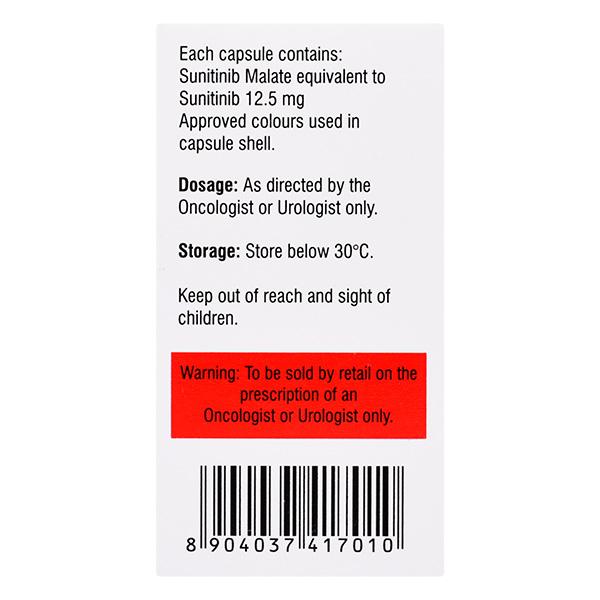 SUTINAT 12.5 Capsule 28's - Cancer Oncology-Tar