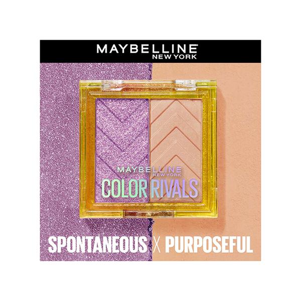 Maybelline New York Color Rivals Shadow Longwear Duo Eyeshadow Palette Spontenous x Purposeful 3 gm - Eyeliners