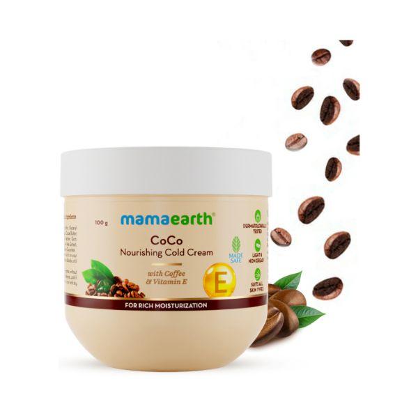 Mamaearth CoCo Nourishing Cold Cream For Dry Skin With Coffee and Vitamin E For Rich Moisturization 100 gm - Creams/Oils/Lotions