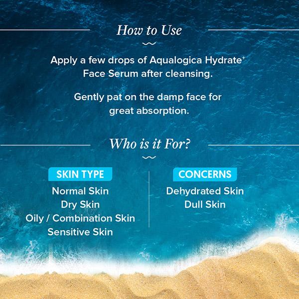 Aqualogica Hydrate Plus Concentrate Face Serum Coconut Water and Hyaluronic Acid Hydrate + Nourish + 83% 30ml - Face Serum
