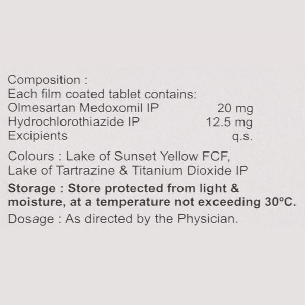 Olmetime H 20mg Tablet 10'S - Hypertension-Ang