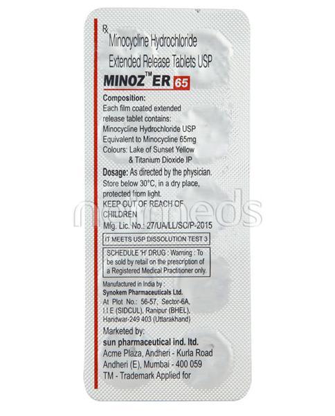 Netmeds | Minoz ER 65mg Tablet 10'S