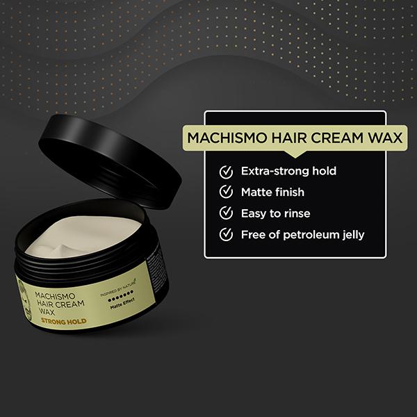 The Man Company Matte Effect Strong Hold - Machismo Cream Wax Almond Oil & Vitamin E 100gm - Hair Gels & Waxes