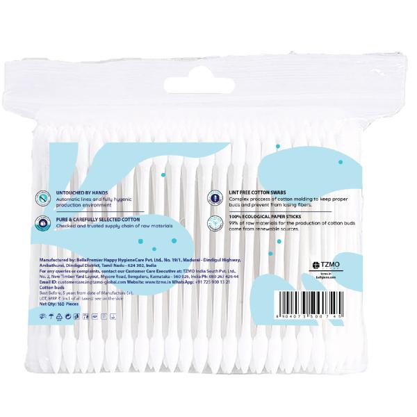 Bella Paper Cotton Buds Foil 160's - Cotton Buds & Balls