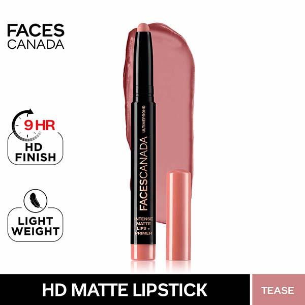 Netmeds | Faces Canada Ultime Pro Hd Intense Matte Lips + Primer - Tease 14, 9Hr Long Stay 1.4 gm
