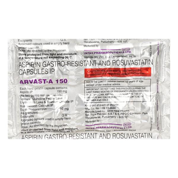 Arvast A 150mg Capsule 10'S - High Cholesterol-Dys