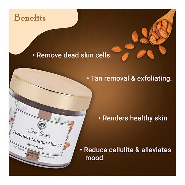 Seer Secrets Luxurious Milking Almond Butter Scrub 175 ml - Scrubs & Exfoliants
