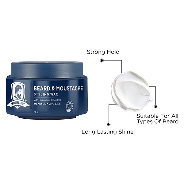 The Beard Story Beard & Moustache Styling Wax 45 gm - Beard Wax