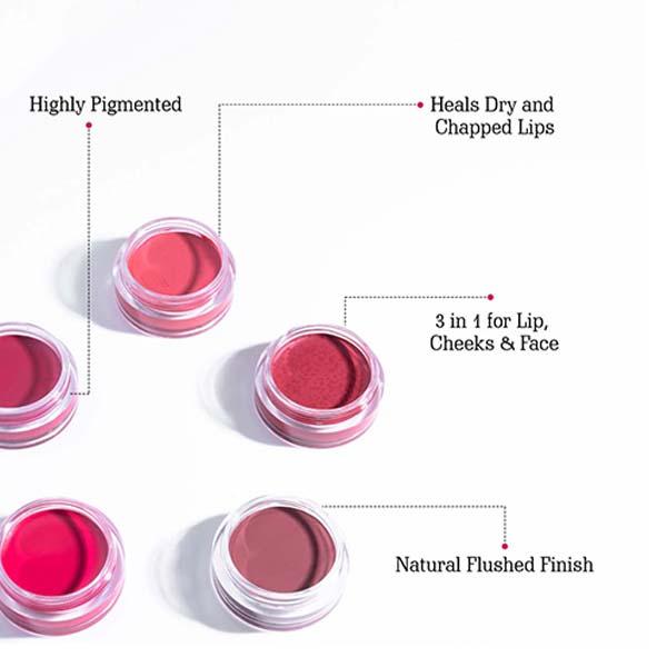 Aravi Organic Long Lasting Matte Finish Lip and Cheek Tint For Lips, Eyelid and Cheek - Rosy Rush 8 gm - Blushes