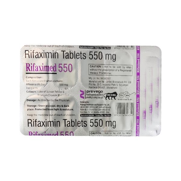 RIFAXIMED 550 Tablet 10's - Bacterial Infections-OAB