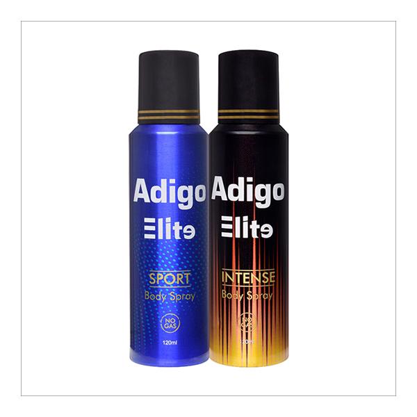 Netmeds | Adigo Elite No Gas Body Spray - Sport + Intense (Pack of 120 ml Each)