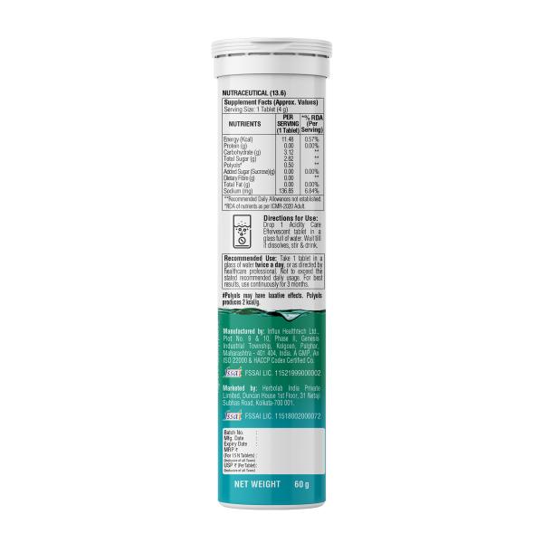 Dr. Vaidya's Acidity Care Effervescent Tablets - Lemon Mint Flavour 15's - Speciality Medicines