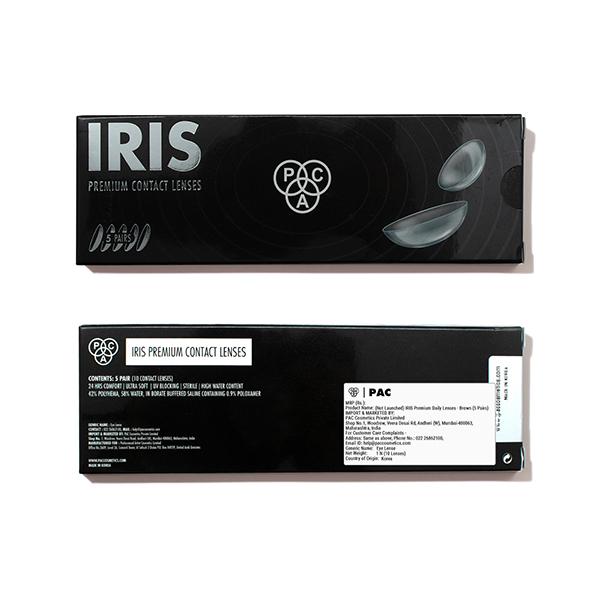 Pac Iris Premium Contact Lenses (Brown) 5's - Eyecare Lenses