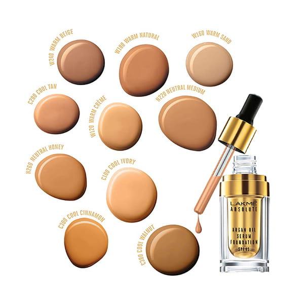 Lakme Absolute Argan Oil Serum Foundation SPF 45 Cool Ivory 15ml - Foundation