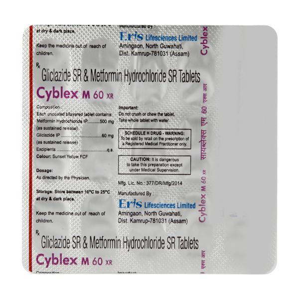 Cyblex M XR 60mg Tablet 15'S - Diabetes-Ant