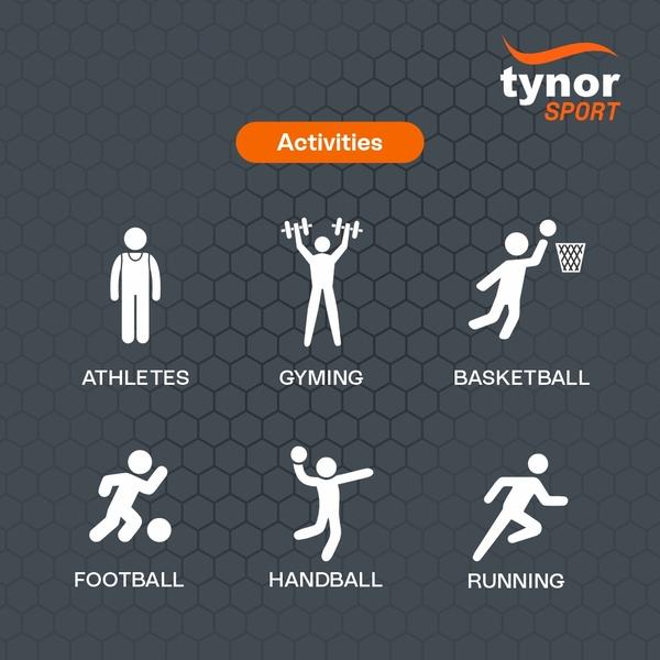 Tynor Calf and Shin Support Air Pro - Black & Orange (L) 1's - Knee/Leg Supports