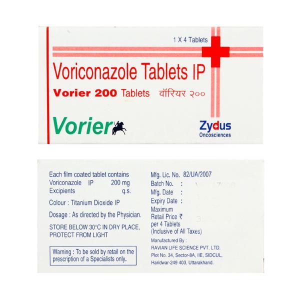 Vorier 200mg Tablet 4'S - Fungal Infections-Anf