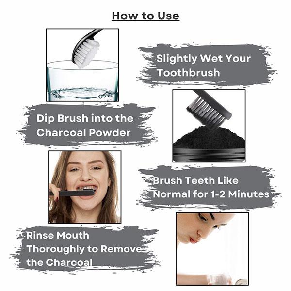 Aravi Organic Teeth Whitening Activated Charcoal Powder 50 gm - Tooth Powder