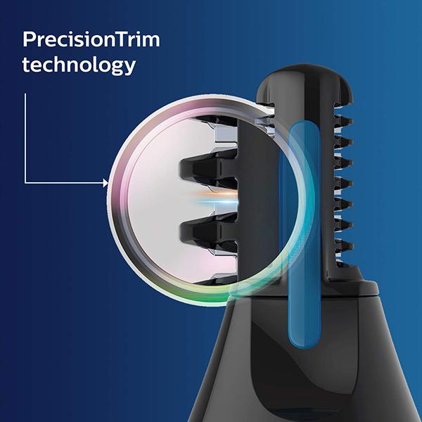 Philips Nose Trimmer Cordless Nose, Ear & Eyebrow Trimmer with Protective Guard System (Nt3650/16) 1's - Trimmers