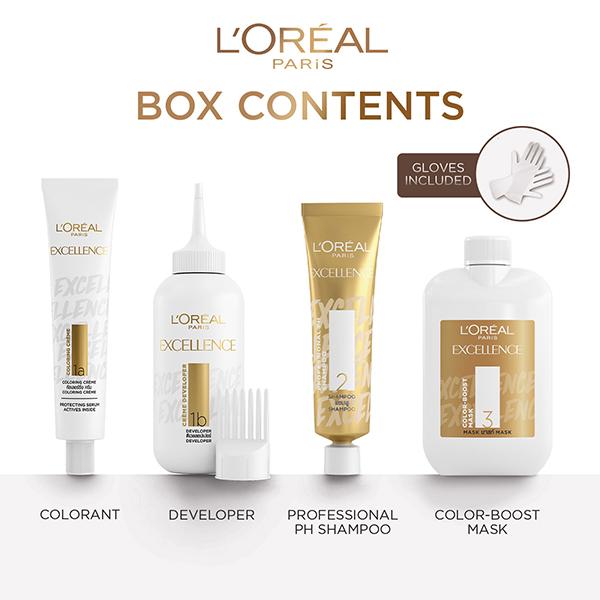 L'Oreal Paris Excellence Fashion Highlights Hair Color, with Color-Boost Technology 5.54 Intense Warm Auburn 172ml - Crème