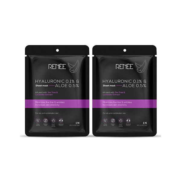 RENEE Hyaluronic Acid & Aloe Sheet Mask 2's - Sheet Masks