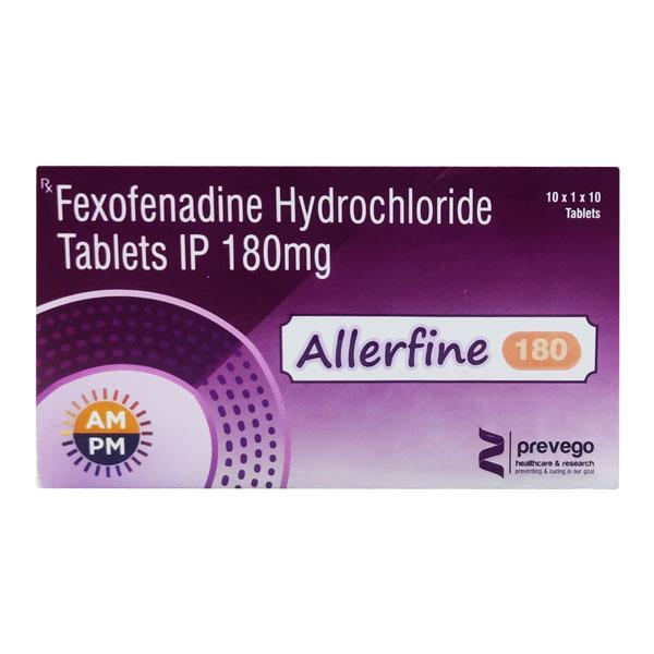 ALLERFINE 180 Tablet 10's - Allergies-Ant