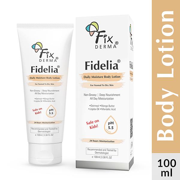 Netmeds | Fixderma Fidelia Daily Moisture Body Lotion, Moisturizer For Face & Body 100 ml